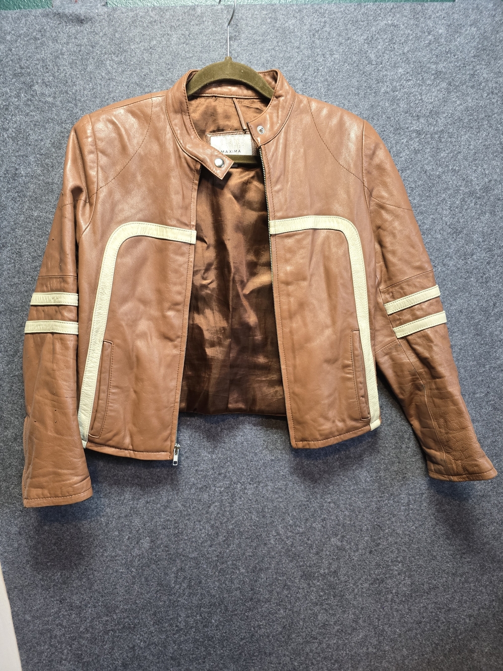 Vintage Leather Moto Jacket Small